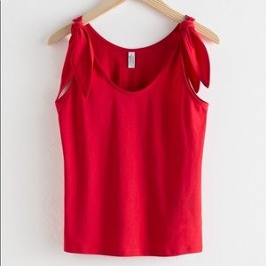 & Other Stories BNWT Organic Cotton Tie Tank Top